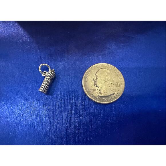 Sterling Silver 3D Hairspray Charm, Silver Oxidized Hairspray Charm. - Picture 2 of 4